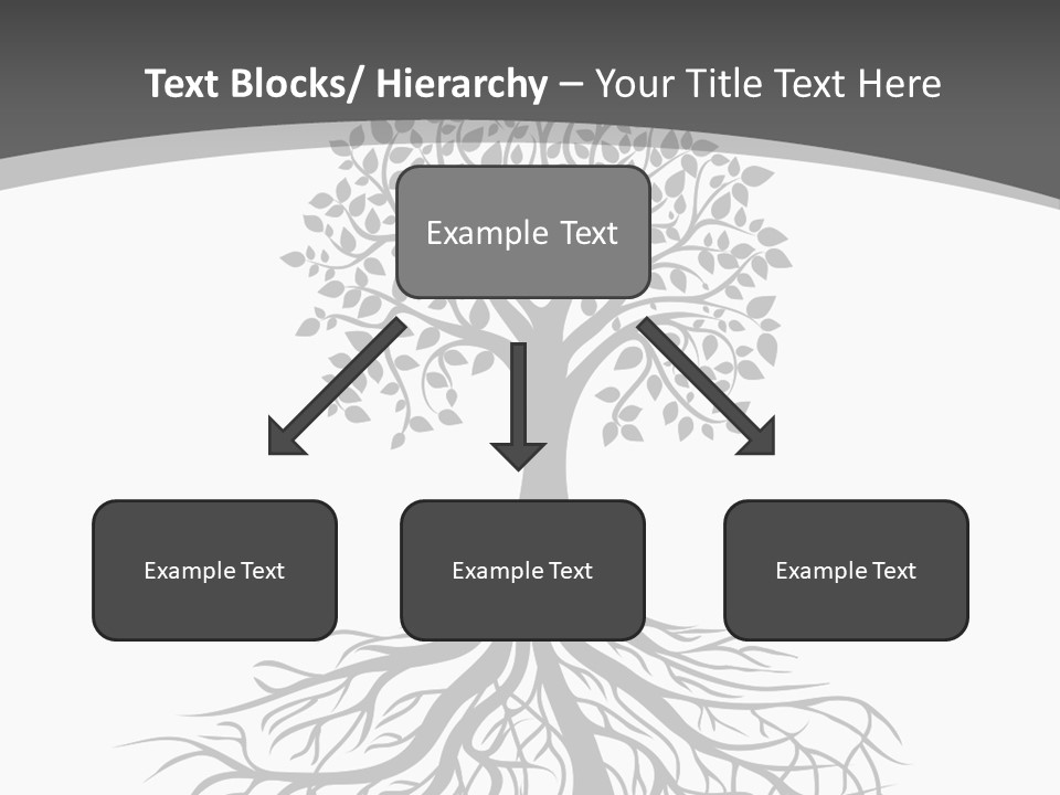 A Tree With Roots On A White Background PowerPoint Template