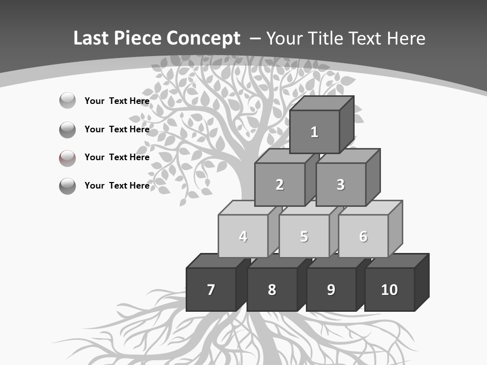 A Tree With Roots On A White Background PowerPoint Template