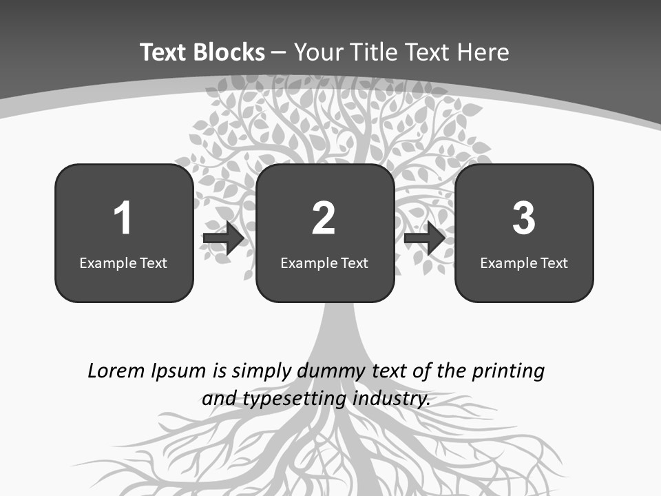 A Tree With Roots On A White Background PowerPoint Template
