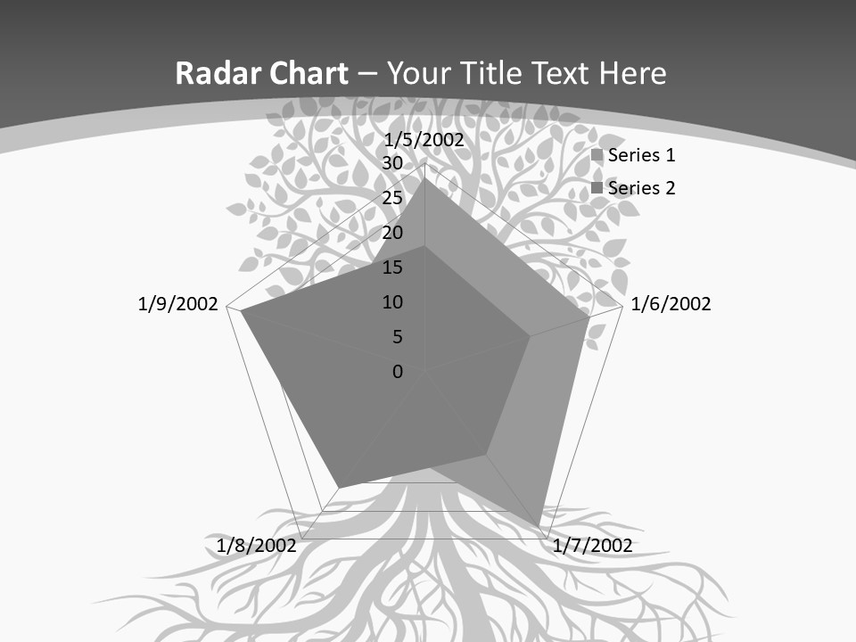 A Tree With Roots On A White Background PowerPoint Template
