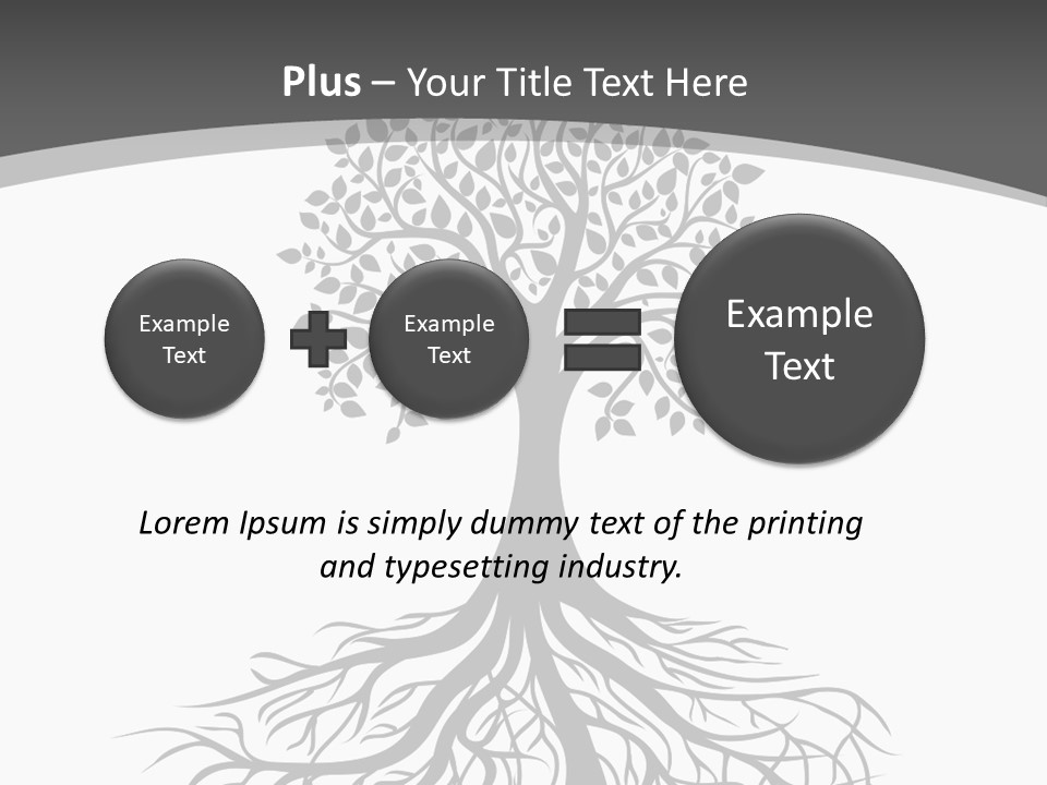 A Tree With Roots On A White Background PowerPoint Template