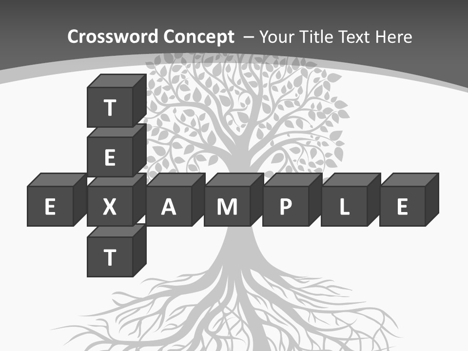 A Tree With Roots On A White Background PowerPoint Template