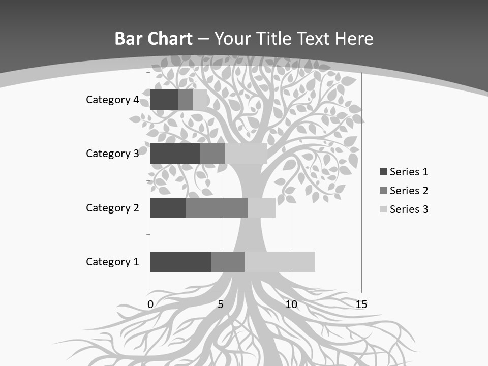 A Tree With Roots On A White Background PowerPoint Template