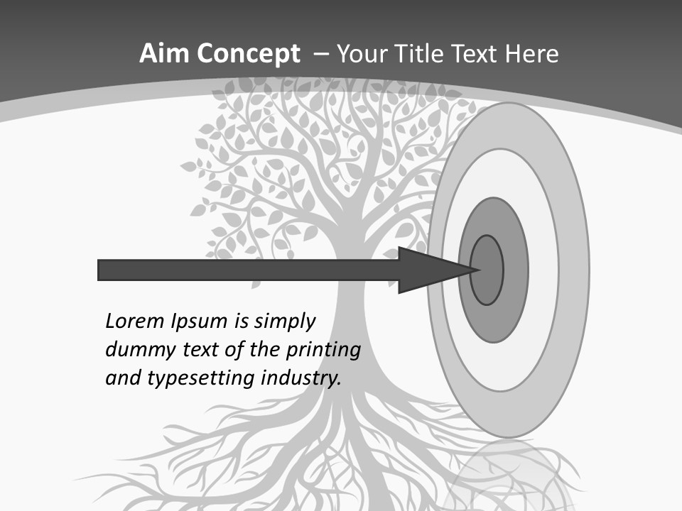 A Tree With Roots On A White Background PowerPoint Template