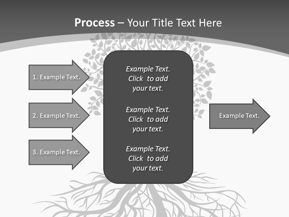 A Tree With Roots On A White Background PowerPoint Template