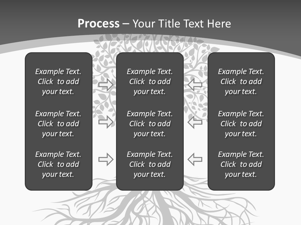 A Tree With Roots On A White Background PowerPoint Template