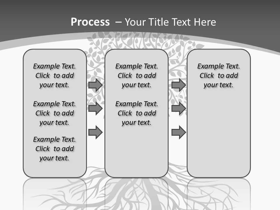 A Tree With Roots On A White Background PowerPoint Template