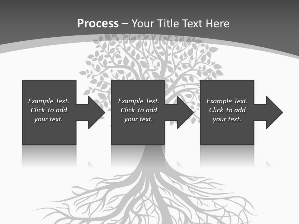 A Tree With Roots On A White Background PowerPoint Template