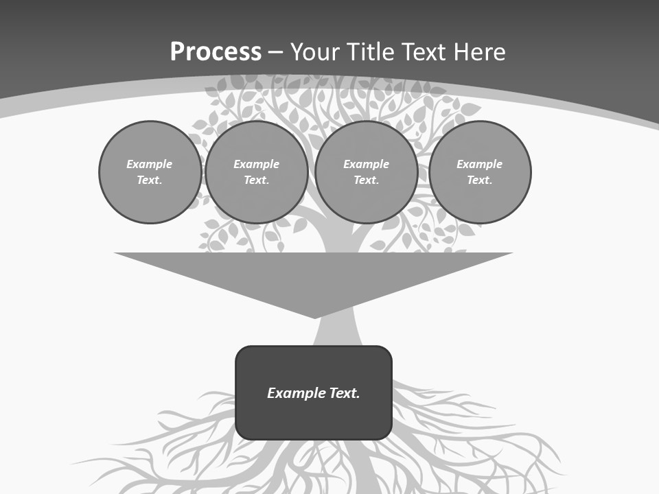 A Tree With Roots On A White Background PowerPoint Template