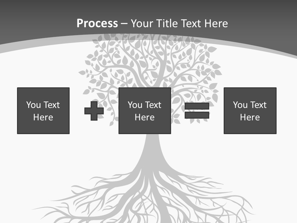 A Tree With Roots On A White Background PowerPoint Template