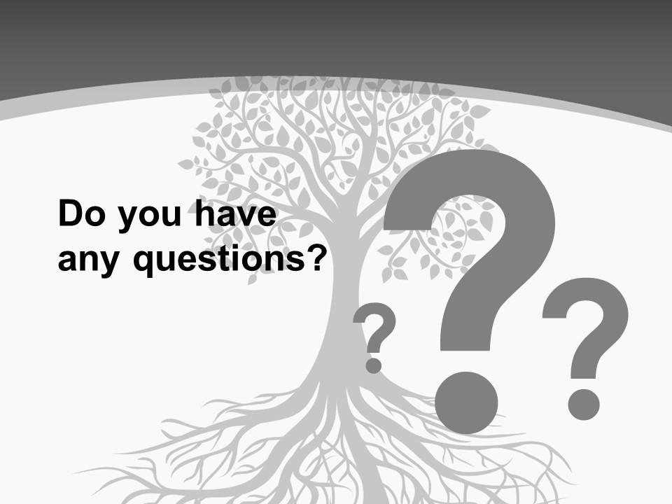 A Tree With Roots On A White Background PowerPoint Template