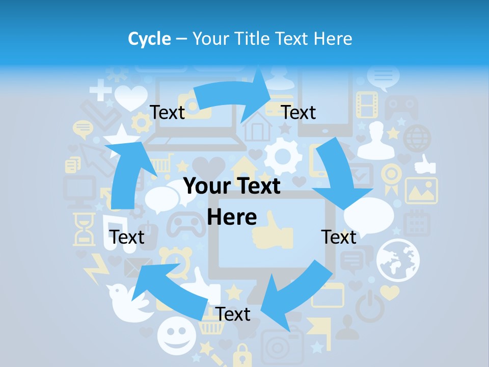 Circle Network Camera PowerPoint Template