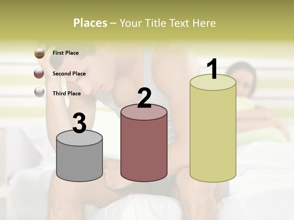 Couple Woman Worried PowerPoint Template