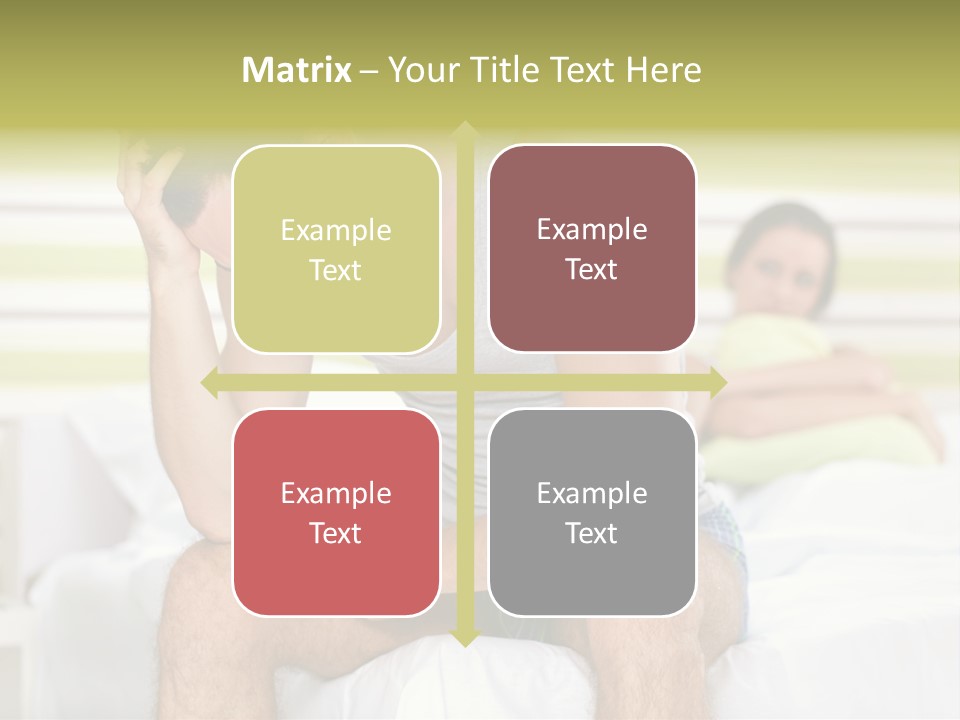 Couple Woman Worried PowerPoint Template