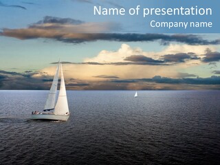 Sailboat Beauty Sky PowerPoint Template