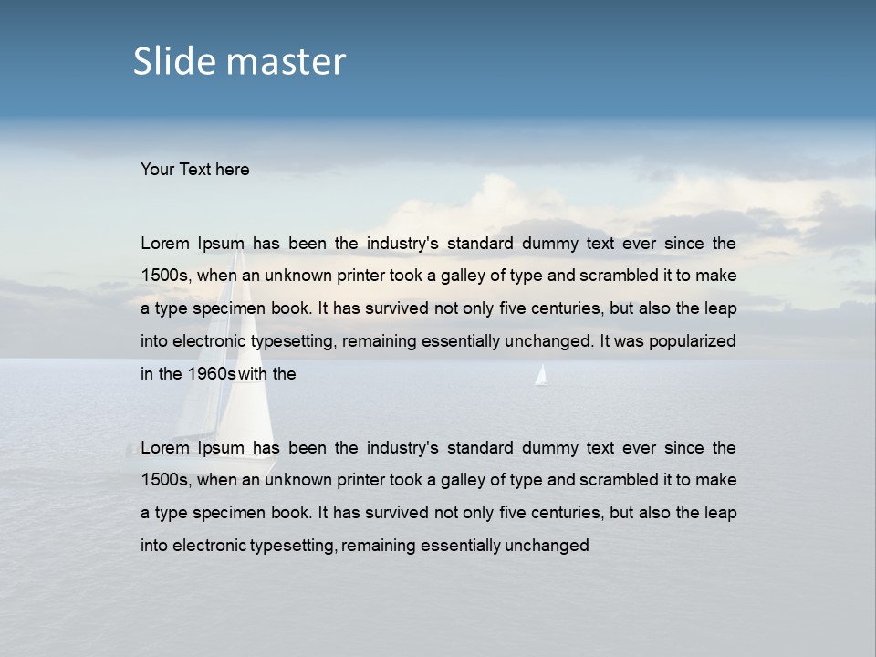 Sailboat Beauty Sky PowerPoint Template