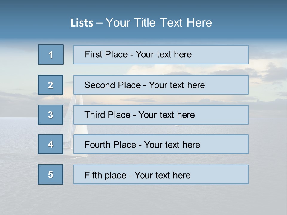 Sailboat Beauty Sky PowerPoint Template