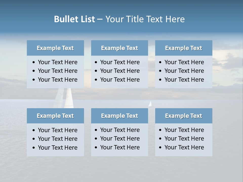 Sailboat Beauty Sky PowerPoint Template