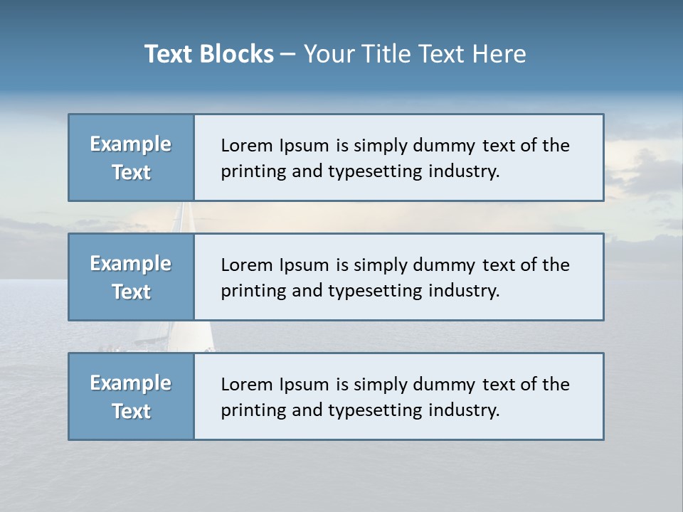 Sailboat Beauty Sky PowerPoint Template