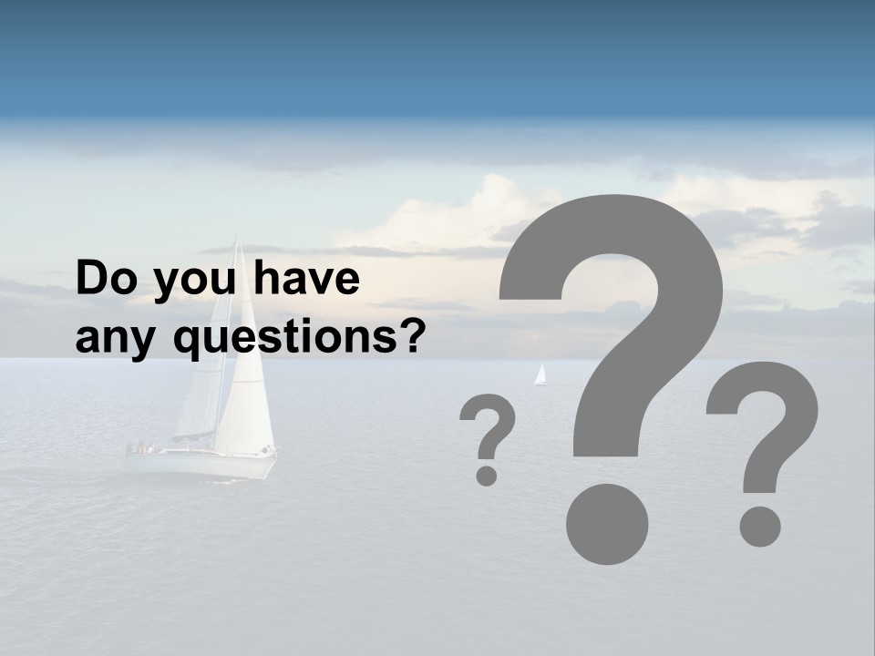 Sailboat Beauty Sky PowerPoint Template