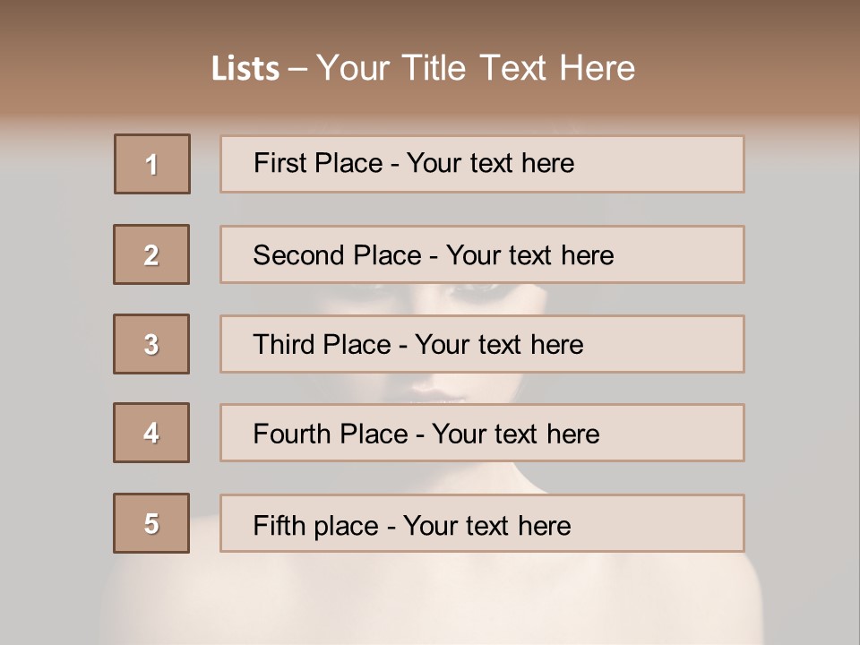A Woman With A Short Black Hair With Bangs PowerPoint Template