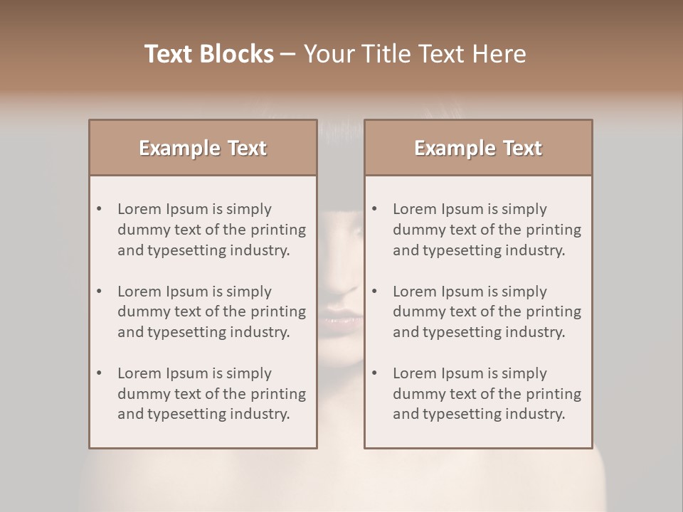 A Woman With A Short Black Hair With Bangs PowerPoint Template