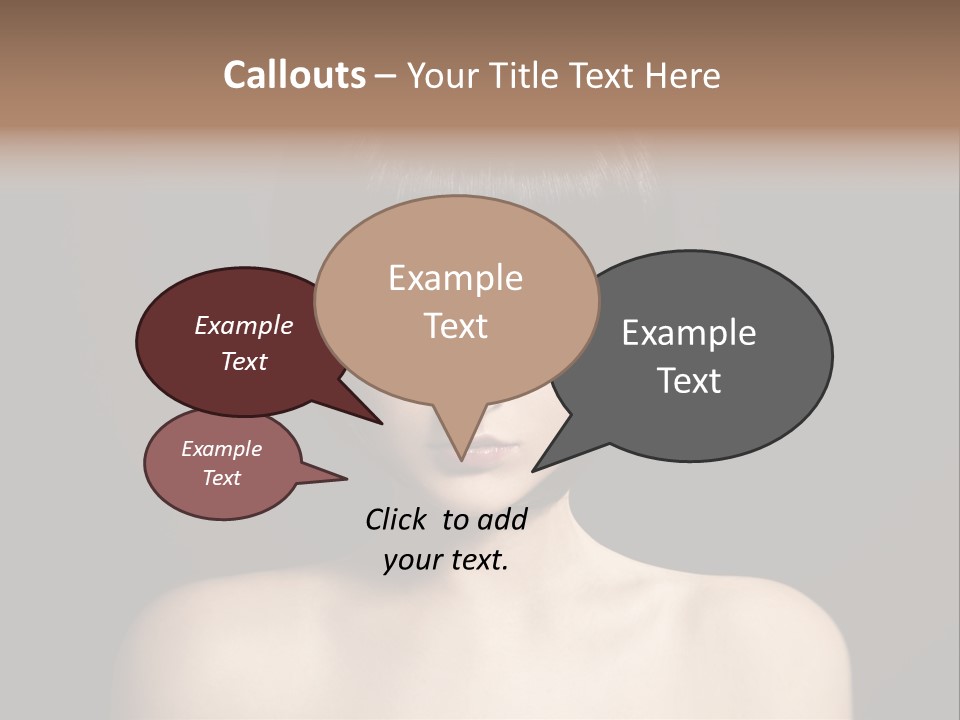 A Woman With A Short Black Hair With Bangs PowerPoint Template