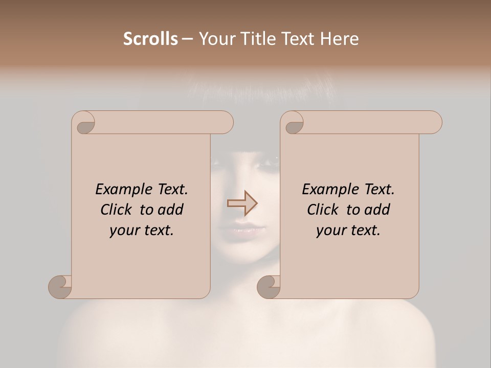 A Woman With A Short Black Hair With Bangs PowerPoint Template