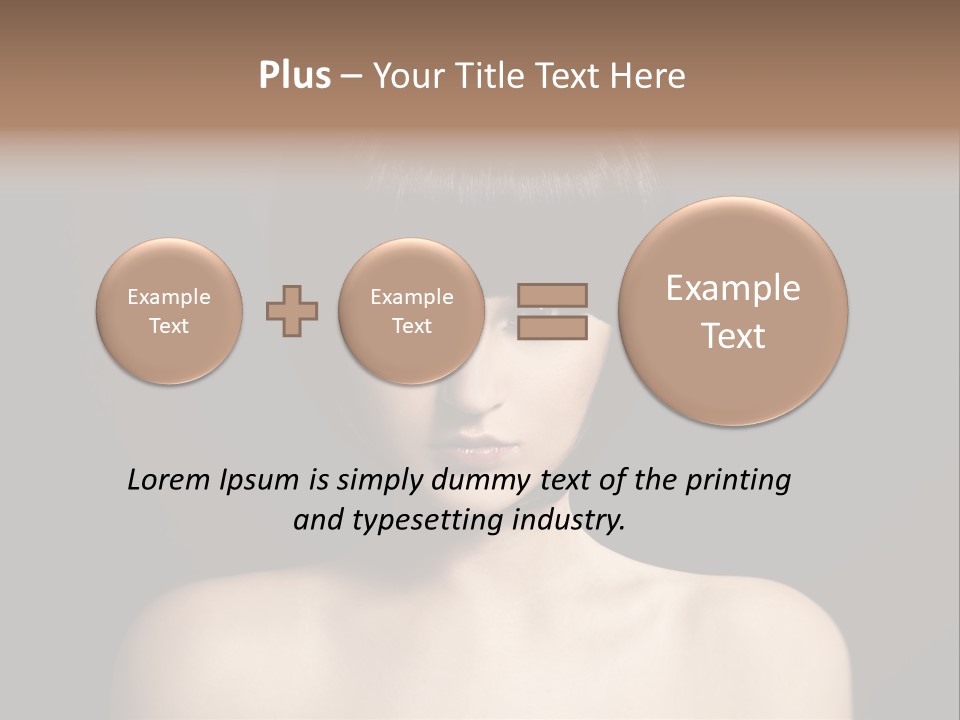 A Woman With A Short Black Hair With Bangs PowerPoint Template