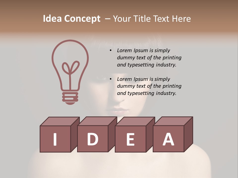 A Woman With A Short Black Hair With Bangs PowerPoint Template