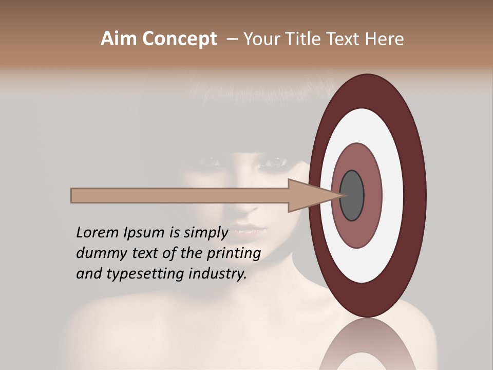 A Woman With A Short Black Hair With Bangs PowerPoint Template