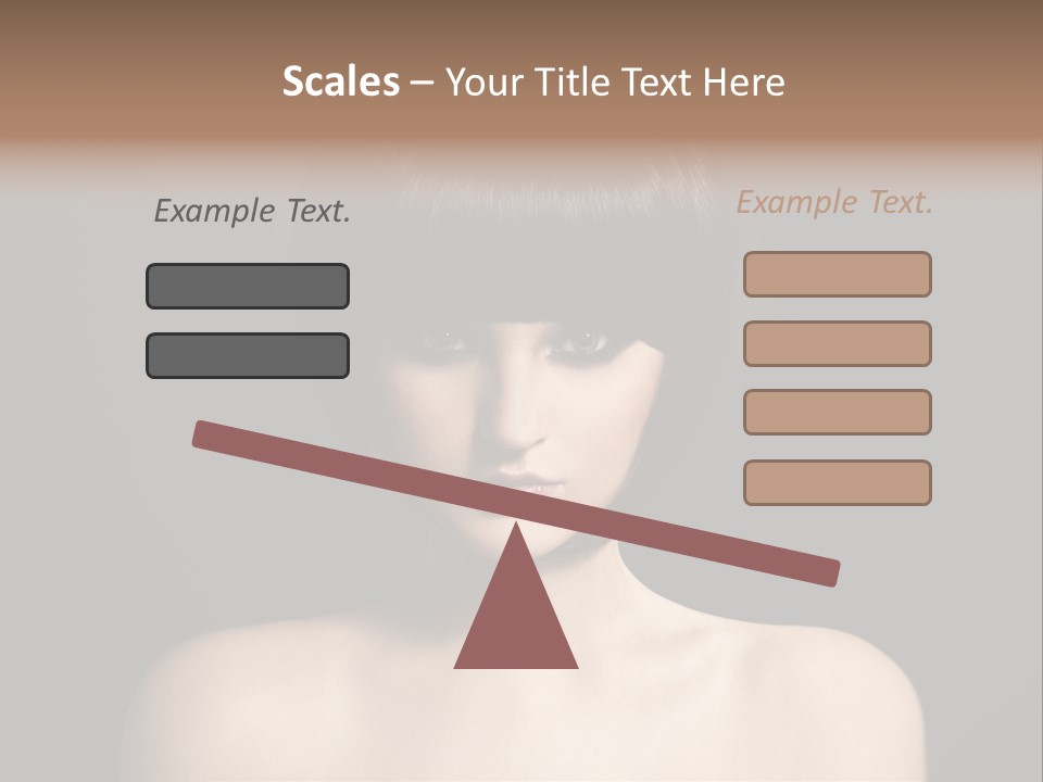 A Woman With A Short Black Hair With Bangs PowerPoint Template