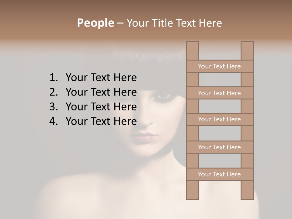 A Woman With A Short Black Hair With Bangs PowerPoint Template