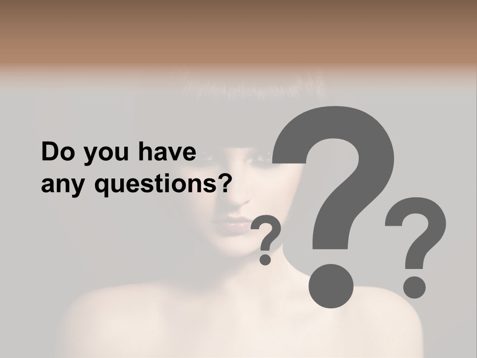 A Woman With A Short Black Hair With Bangs PowerPoint Template