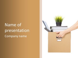 Business Hold Disappointed PowerPoint Template