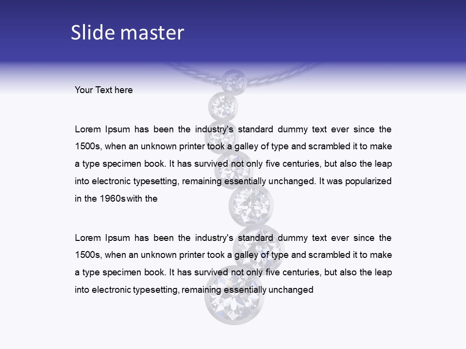 Bead Neck Stone PowerPoint Template