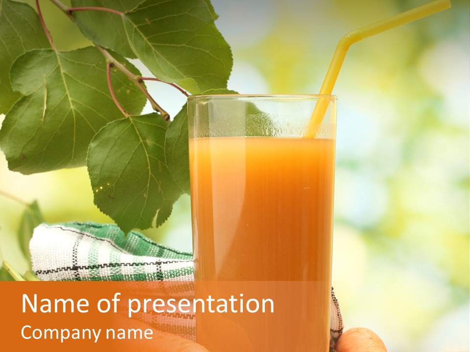 Orange Organic Root PowerPoint Template