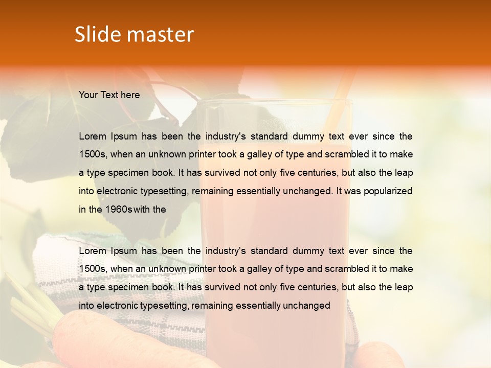 Orange Organic Root PowerPoint Template