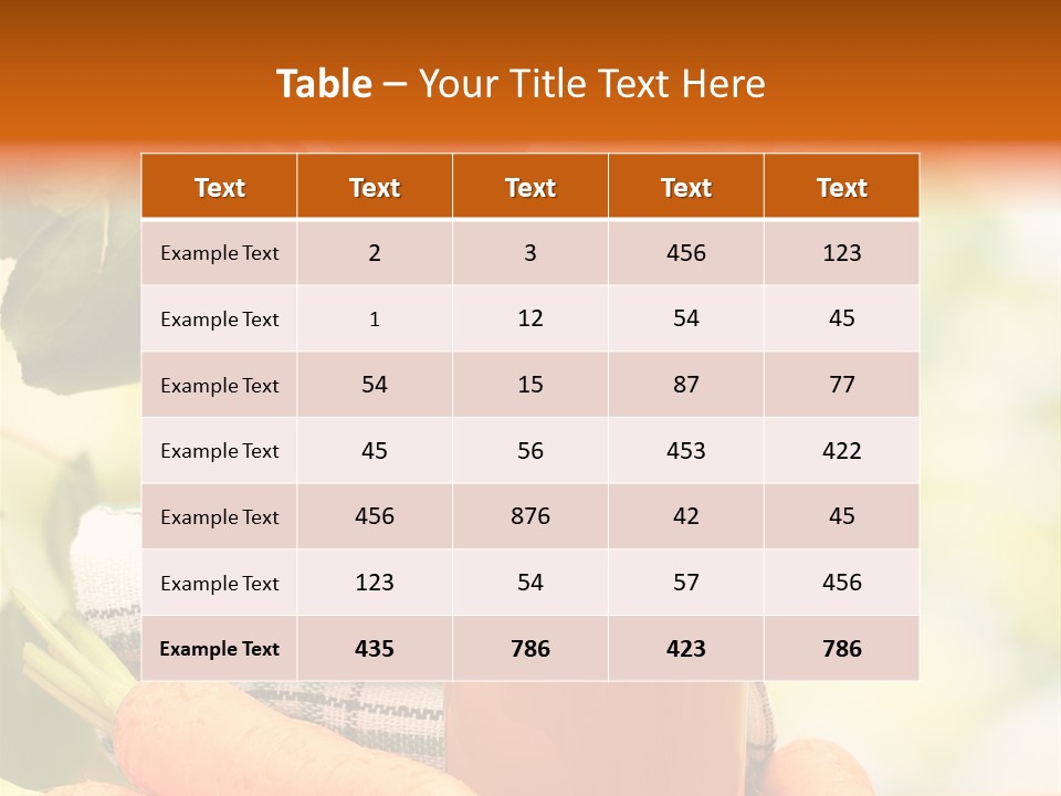 Orange Organic Root PowerPoint Template