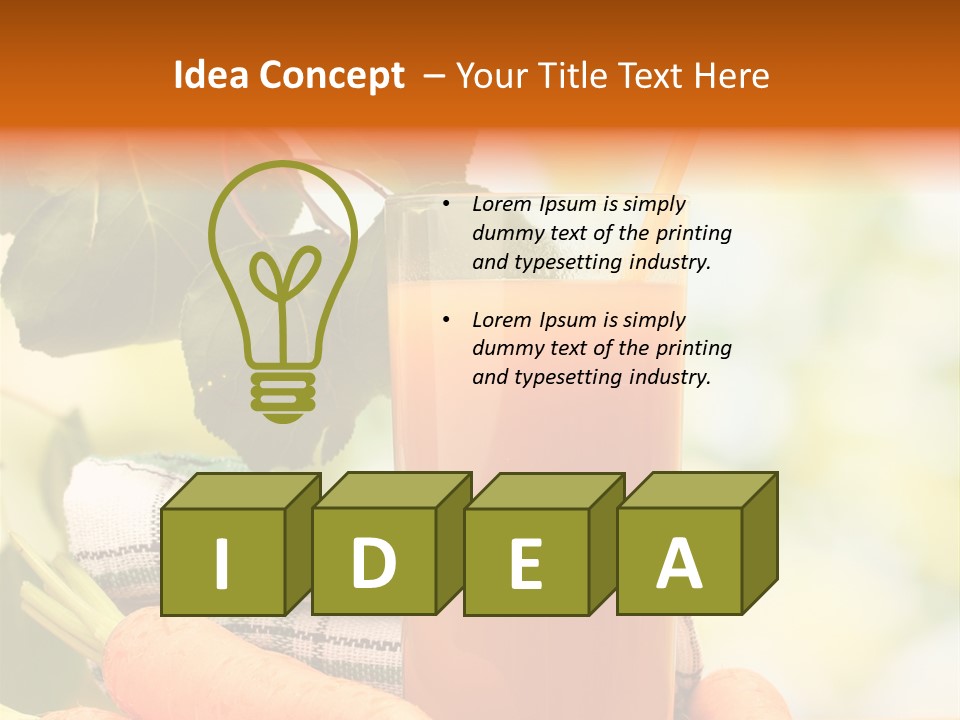 Orange Organic Root PowerPoint Template