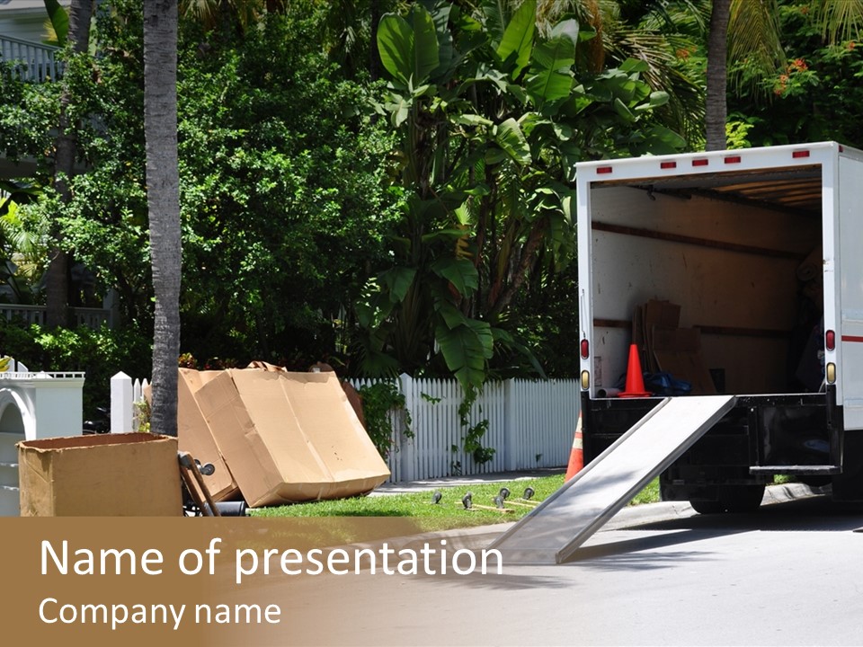 Moving Relocation Unloading PowerPoint Template