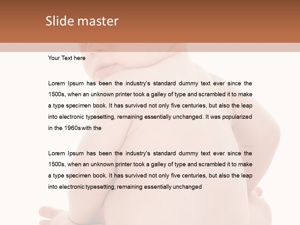 Blond Human Closeup PowerPoint Template