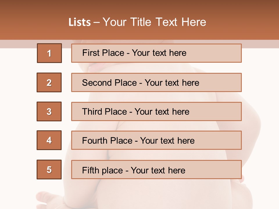 Blond Human Closeup PowerPoint Template
