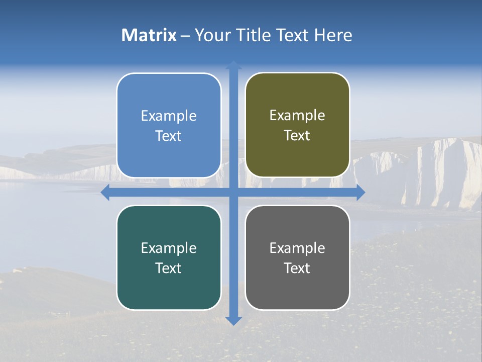 A Large Body Of Water Surrounded By White Cliffs PowerPoint Template