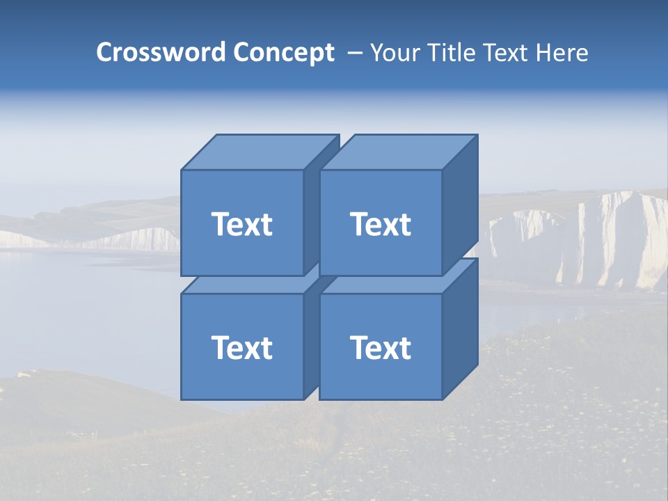 A Large Body Of Water Surrounded By White Cliffs PowerPoint Template