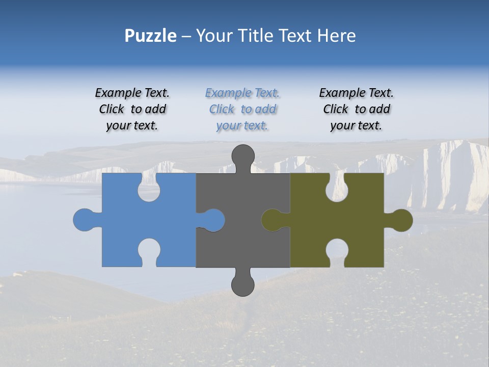 A Large Body Of Water Surrounded By White Cliffs PowerPoint Template