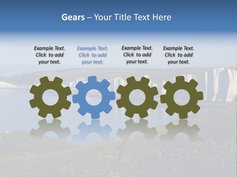 A Large Body Of Water Surrounded By White Cliffs PowerPoint Template