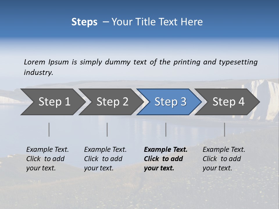 A Large Body Of Water Surrounded By White Cliffs PowerPoint Template