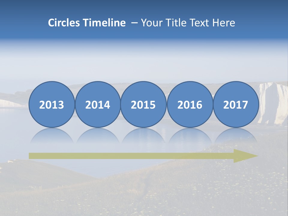 A Large Body Of Water Surrounded By White Cliffs PowerPoint Template