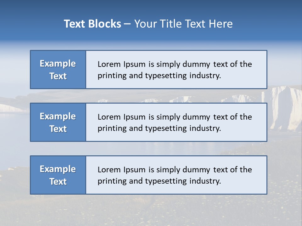 A Large Body Of Water Surrounded By White Cliffs PowerPoint Template